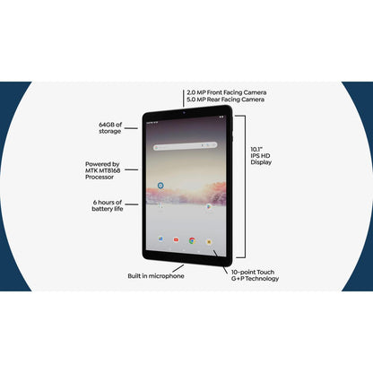 Gateway 10.1" Ultra Slim 64 GB Android 13 Tablet Bundle
